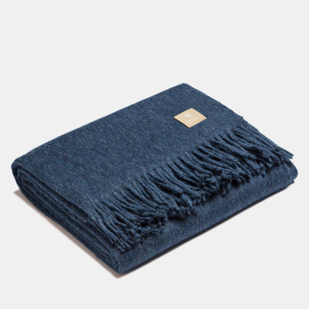 Plaid en alpaga Classic plié, laine douce