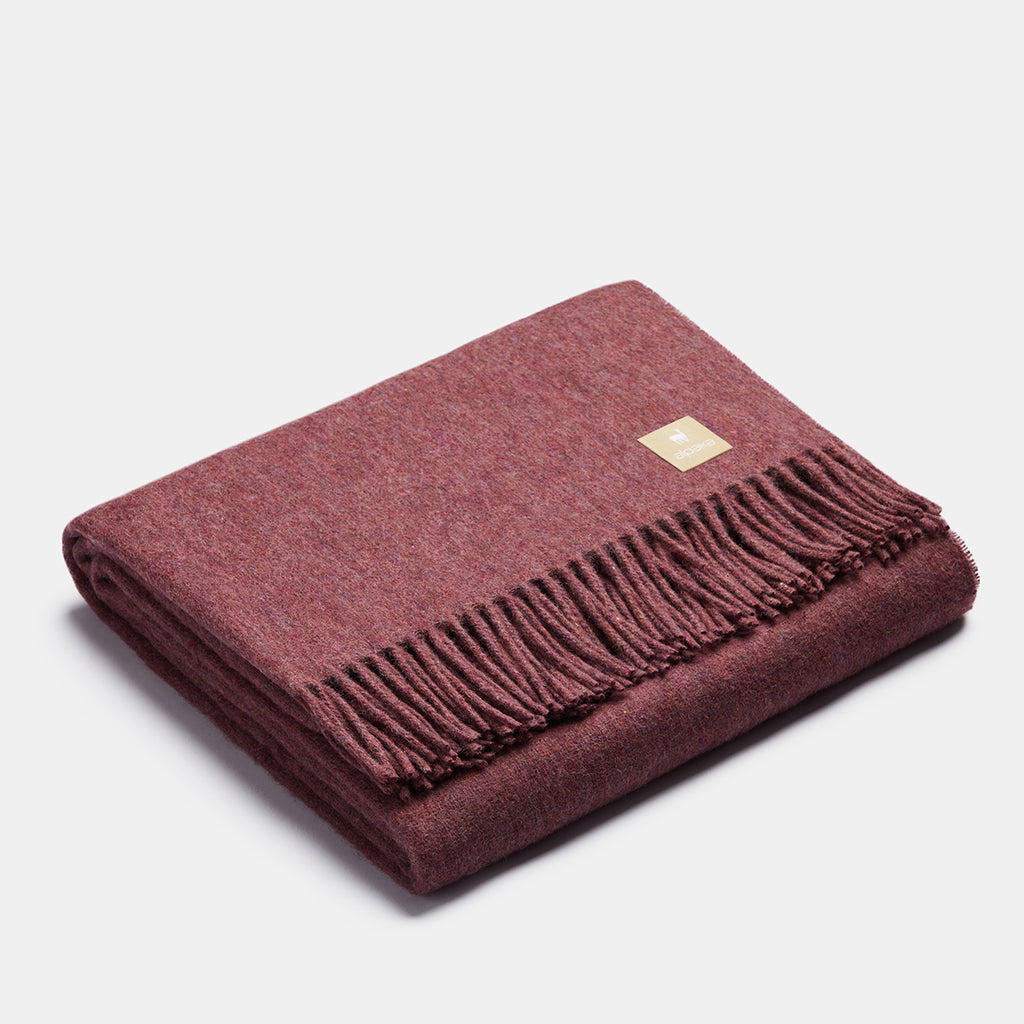 Plaid en alpaga Classic plié, laine douce