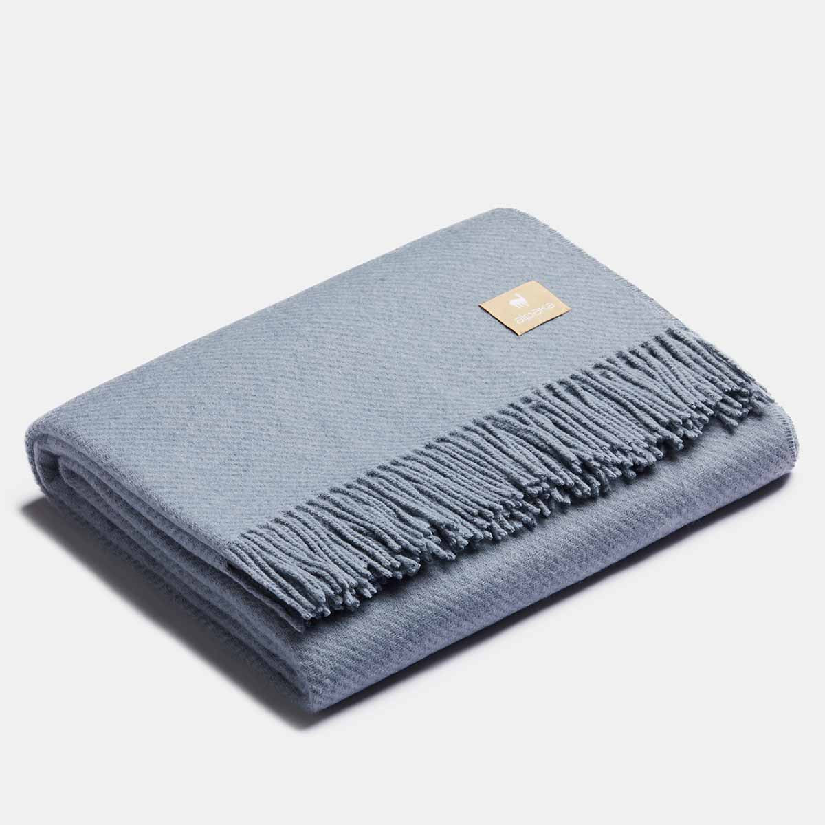 Plaid en alpaga Classic plié, laine douce