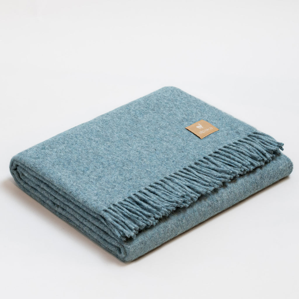 Plaid en alpaga Classic plié, laine douce