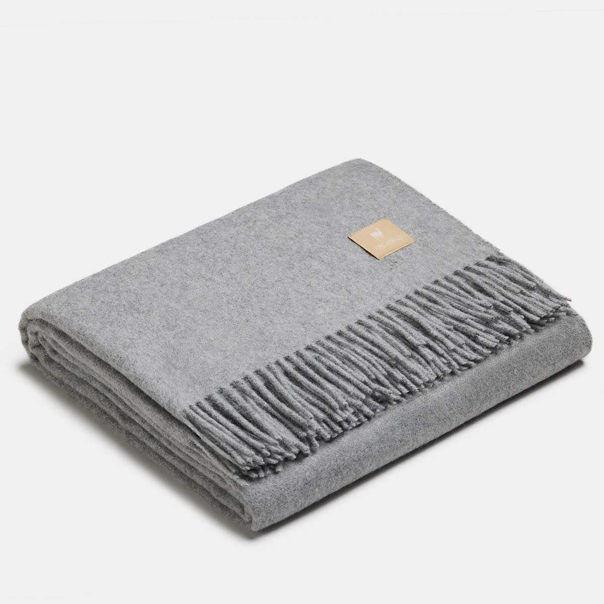 Plaid en alpaga Classic plié, laine douce